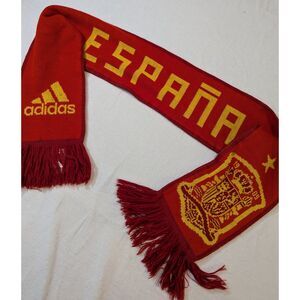 adidas Spain ESPAÑA Soccer Supporters Scarf Red/Gold 60” Made in Germany